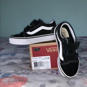 Unisex Old Skool V Black Vans Kids 11